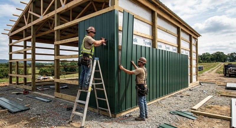 Pole Barn Siding Installation in Pulaski, TN
