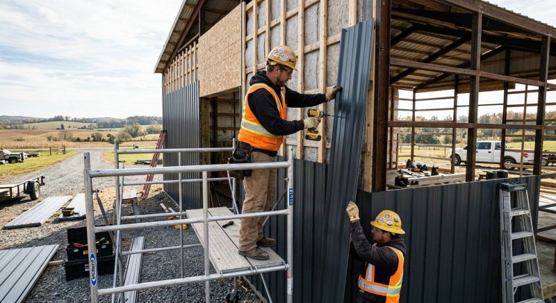 Pole Barn Siding Installation in Pulaski, TN